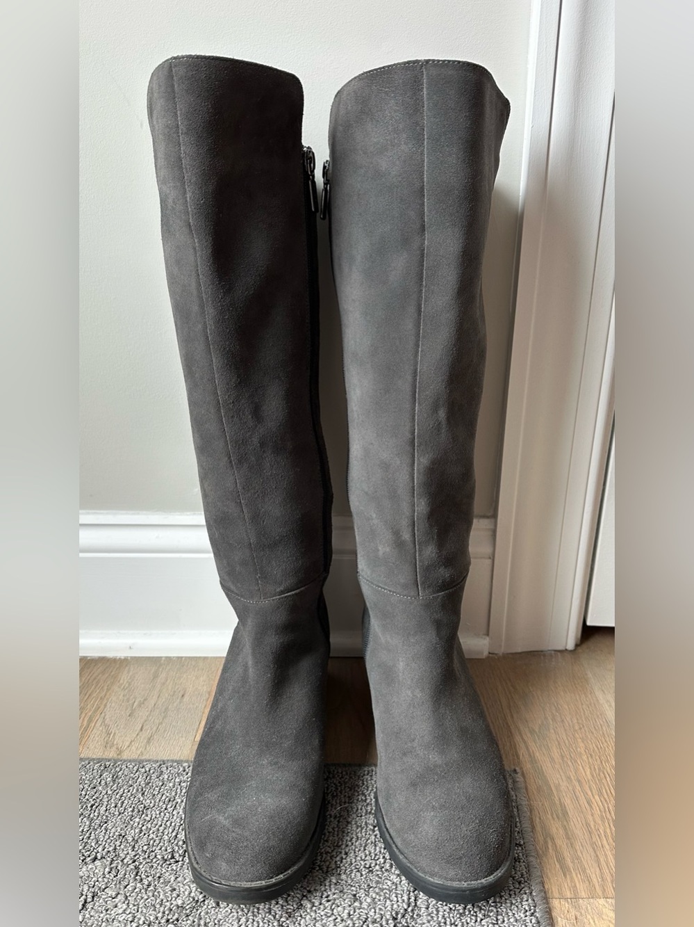Blondo Gray Suede Over-the-Knee Boots
